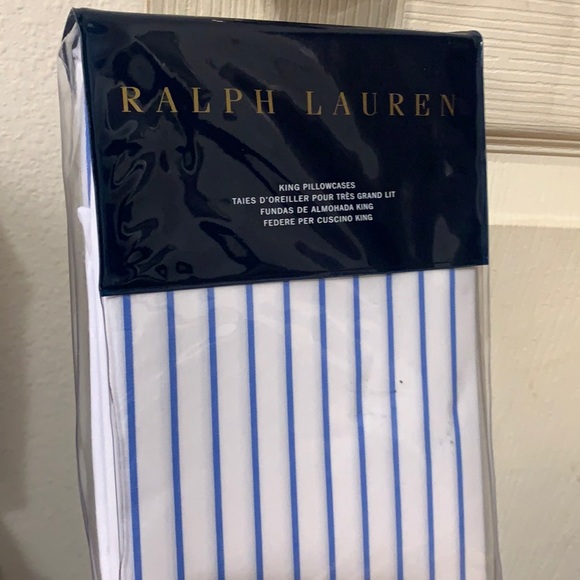 Ralph Lauren Prescot Blue Stripe King Pillowcases
